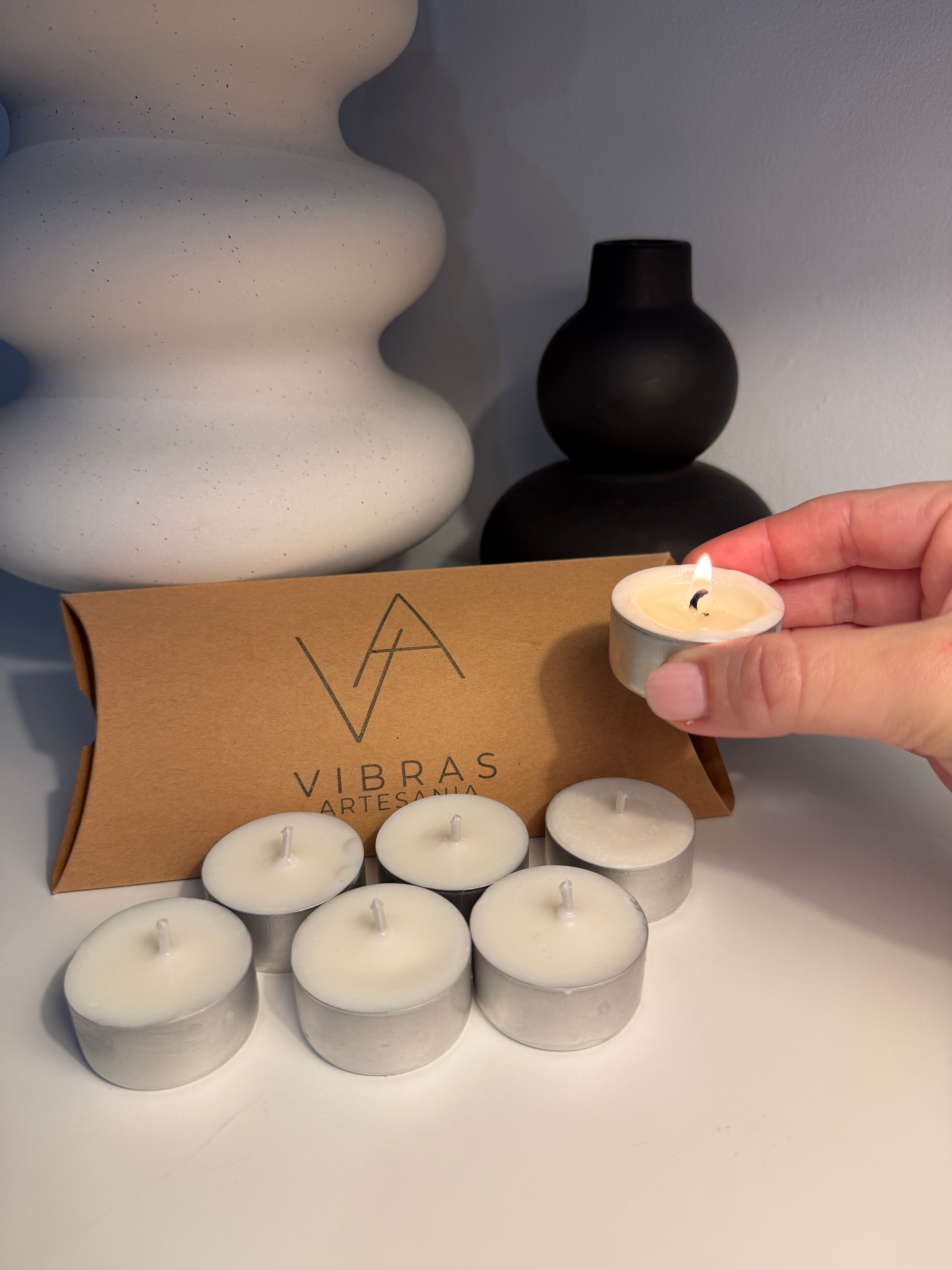 Velas de té - Vibras Artesanía