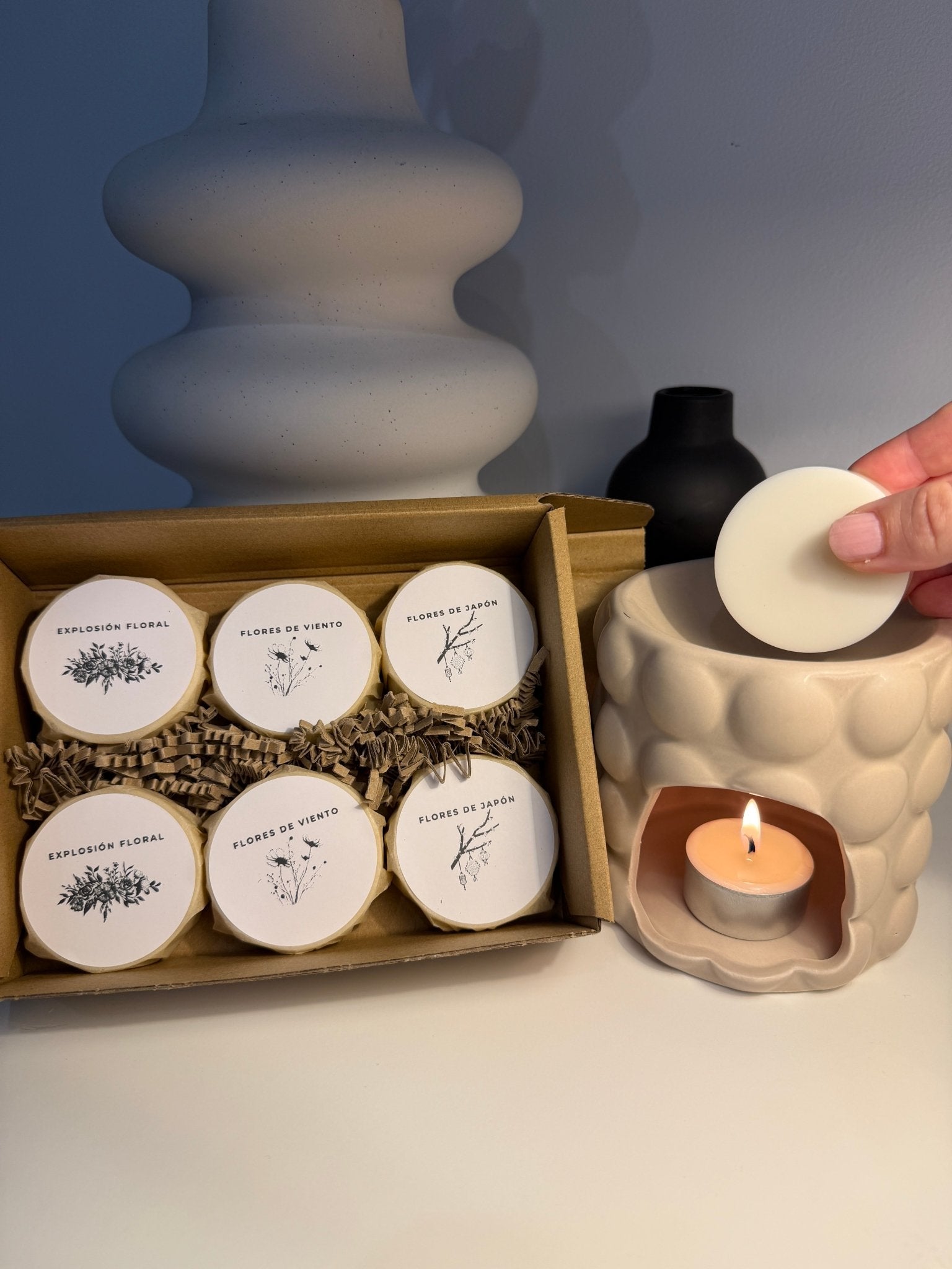 Pack Inicio Wax Melts – Elige tus Aromas con quemador Burbujas - Vibras Artesanía