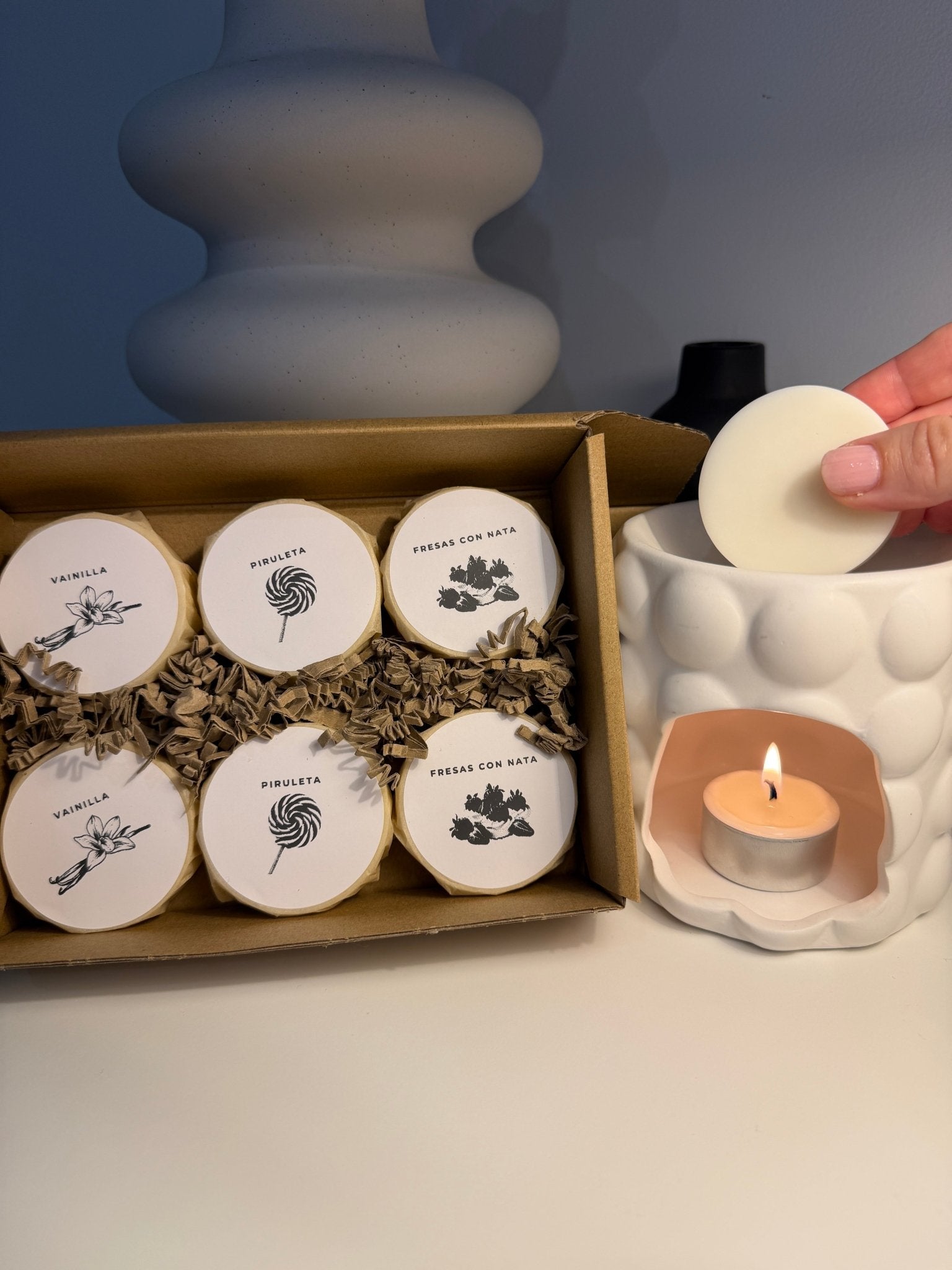 Pack Inicio Wax Melts – Elige tus Aromas con quemador Burbujas - Vibras Artesanía