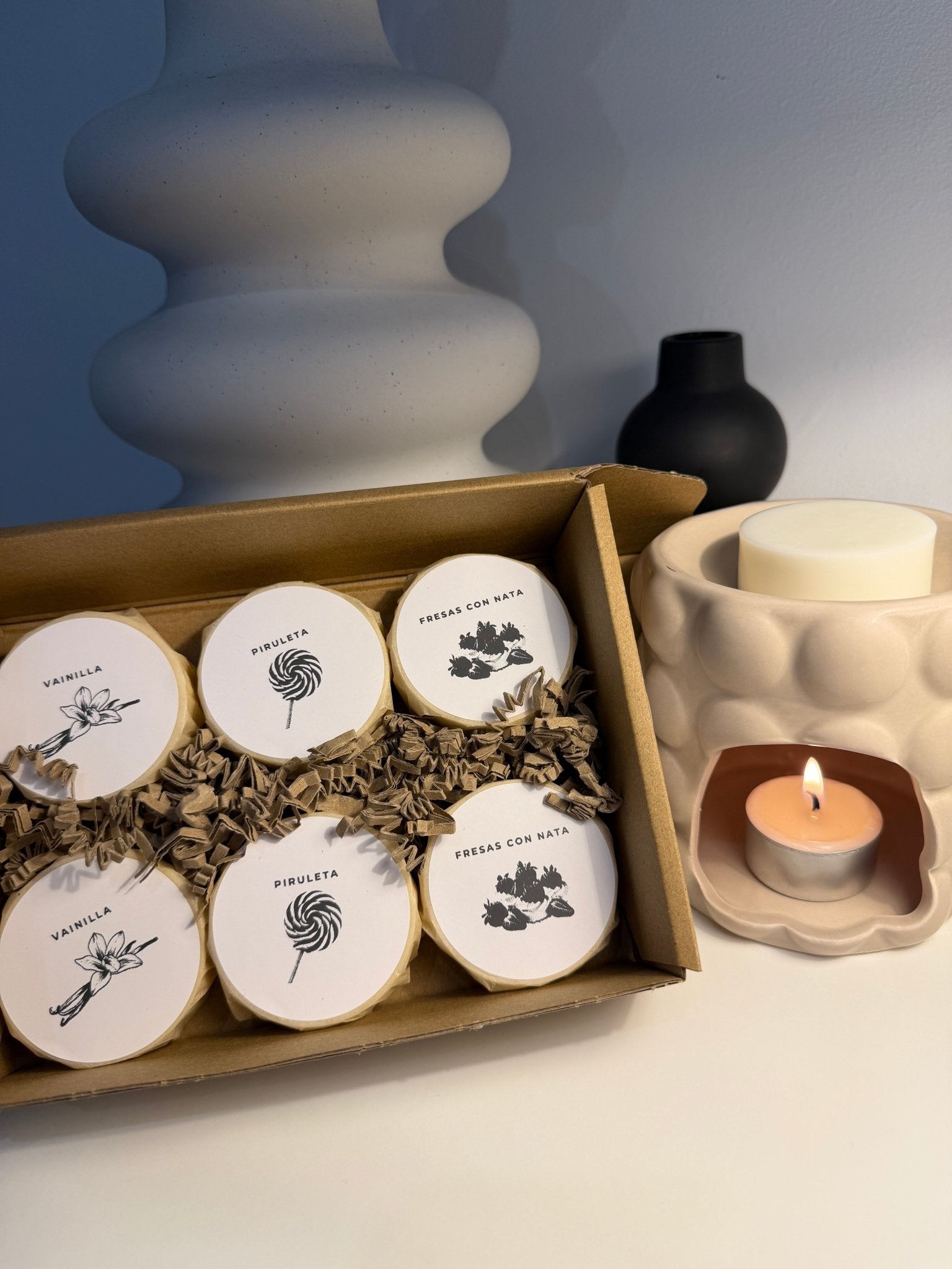 Pack Inicio Wax Melts – Elige tus Aromas con quemador Burbujas - Vibras Artesanía