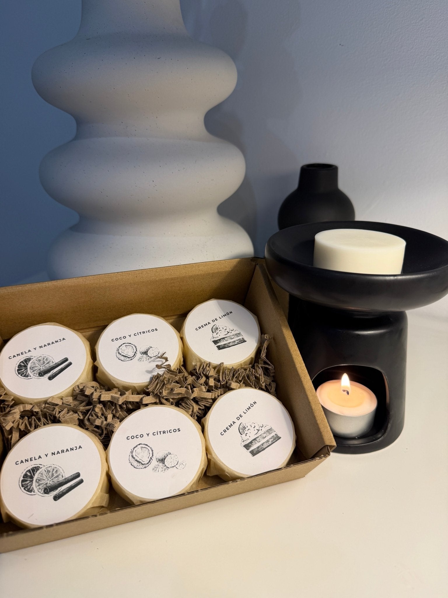 Pack Inicio Wax Melts – Elige tus Aromas con quemador Caliz - Vibras Artesanía