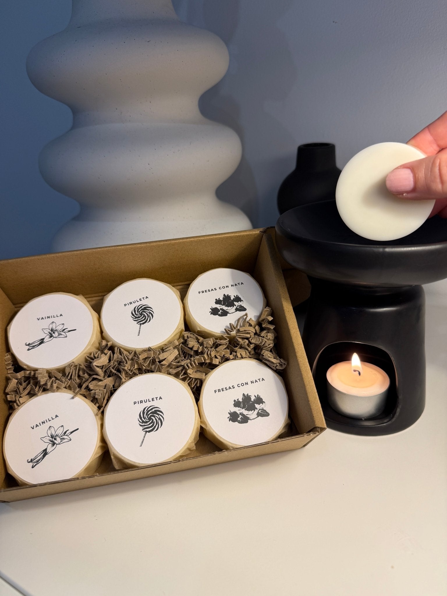 Pack Inicio Wax Melts – Elige tus Aromas con quemador Caliz - Vibras Artesanía