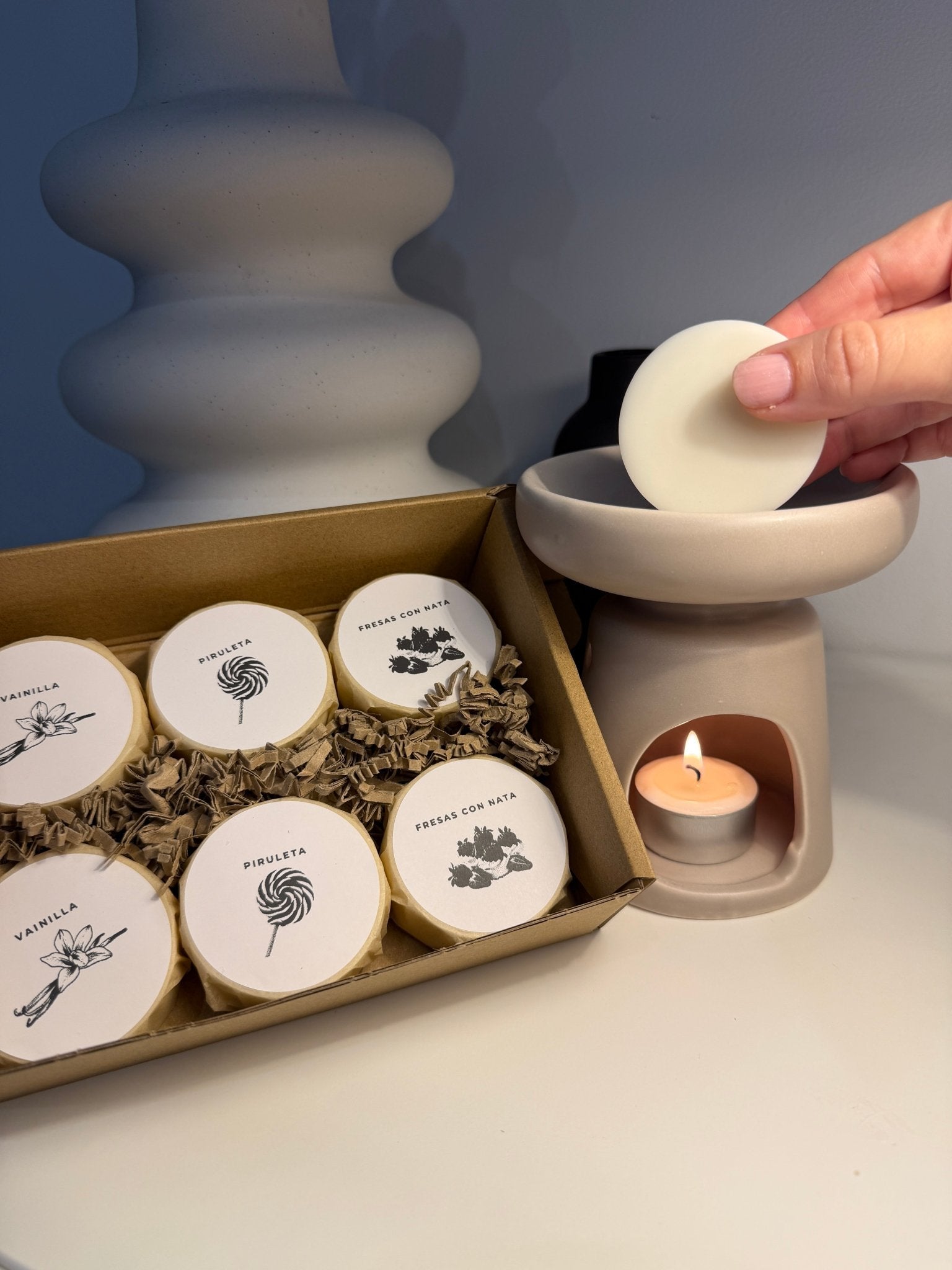 Pack Inicio Wax Melts – Elige tus Aromas con quemador Caliz - Vibras Artesanía