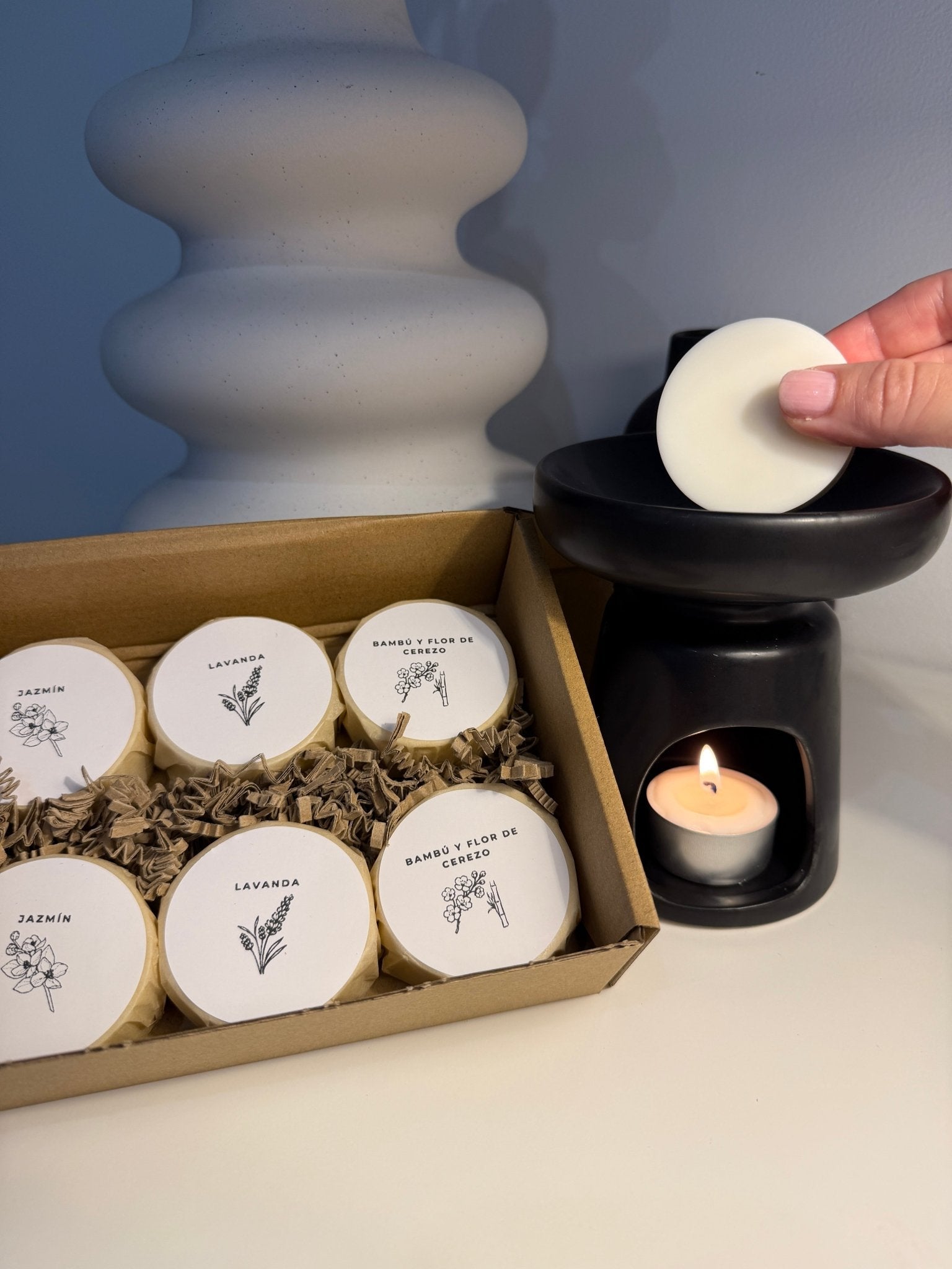 Pack Inicio Wax Melts – Elige tus Aromas con quemador Caliz - Vibras Artesanía