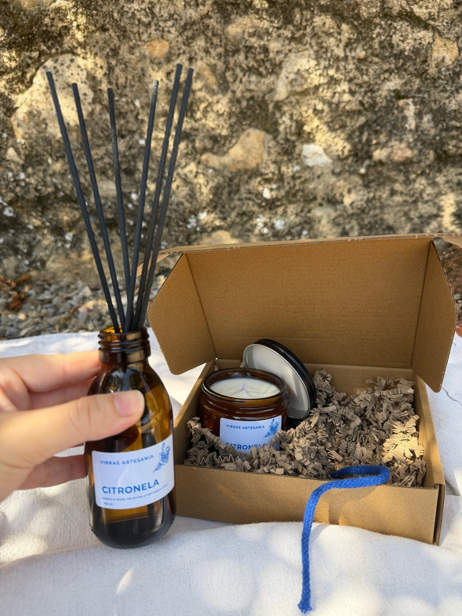 Pack Vibras-Mikado+Vela - Vibras Artesanía