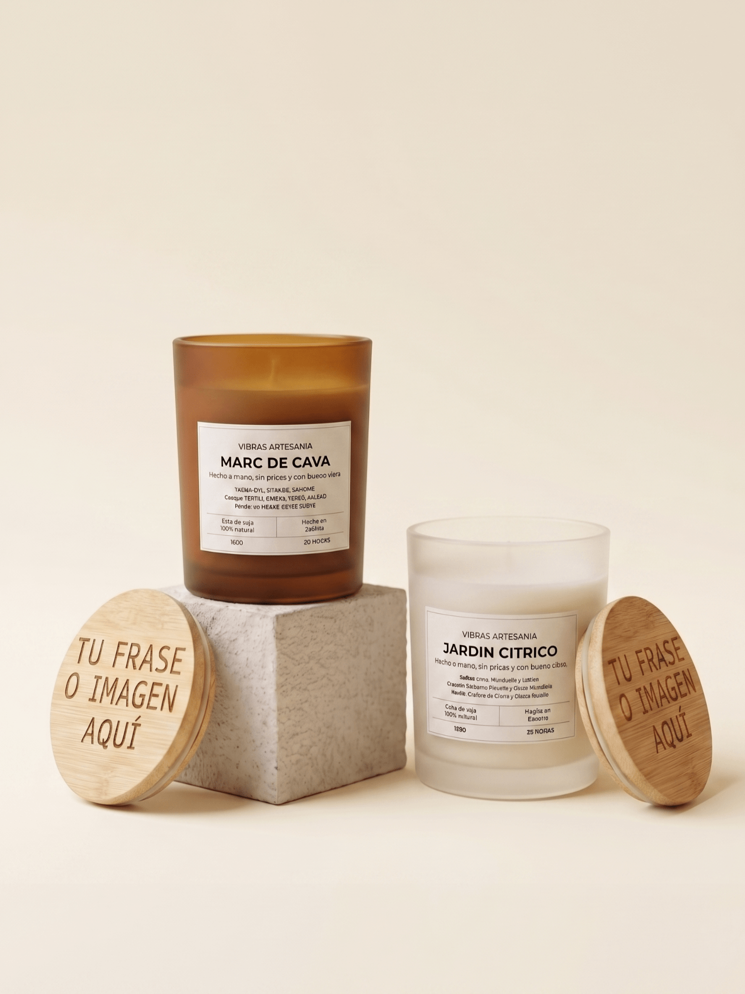 Personaliza tu vela - Vibras Artesanía