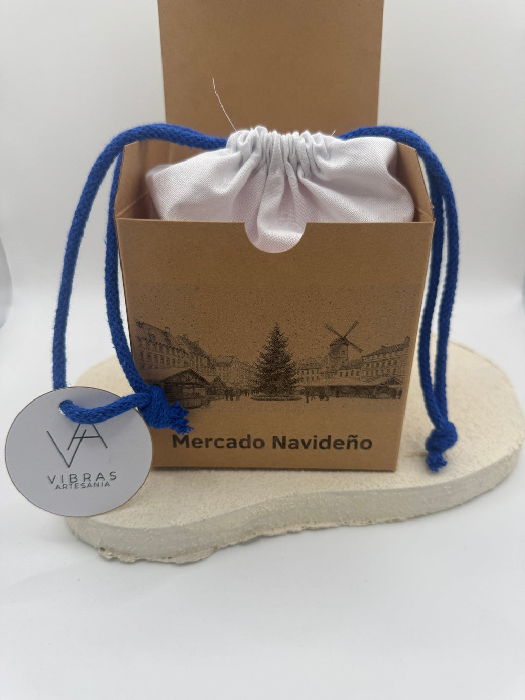Vela Aromática Mercado Navideño - Vibras Artesanía