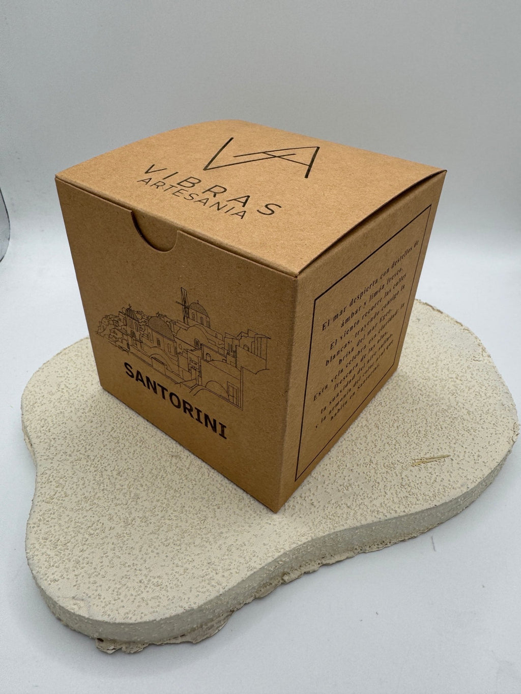 Vela Aromática Santorini - Vibras Artesanía