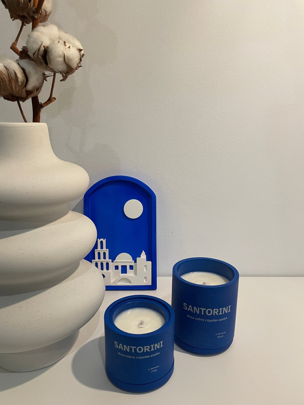 Vela Aromática Santorini - Vibras Artesanía