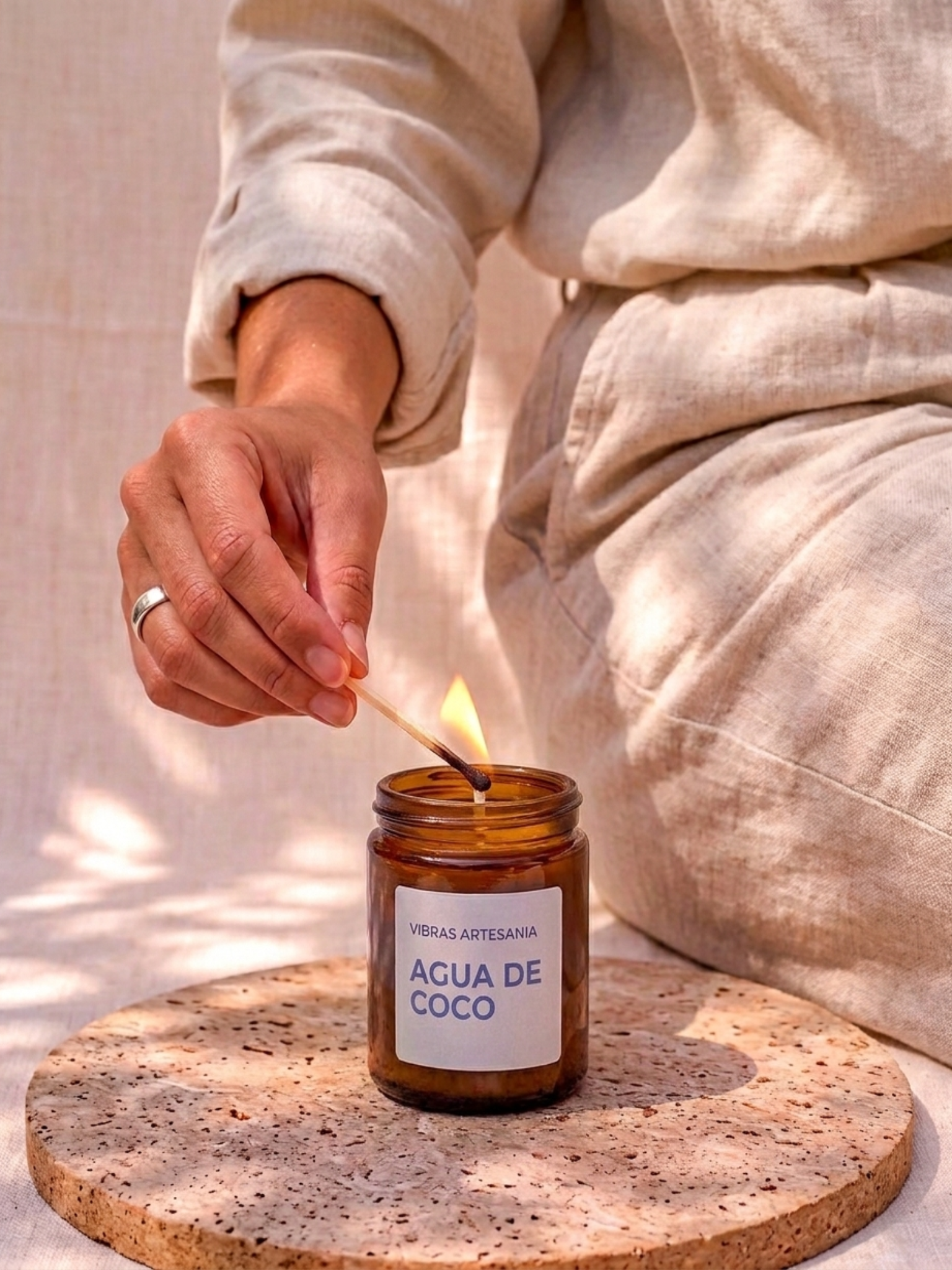 Vela agua de coco