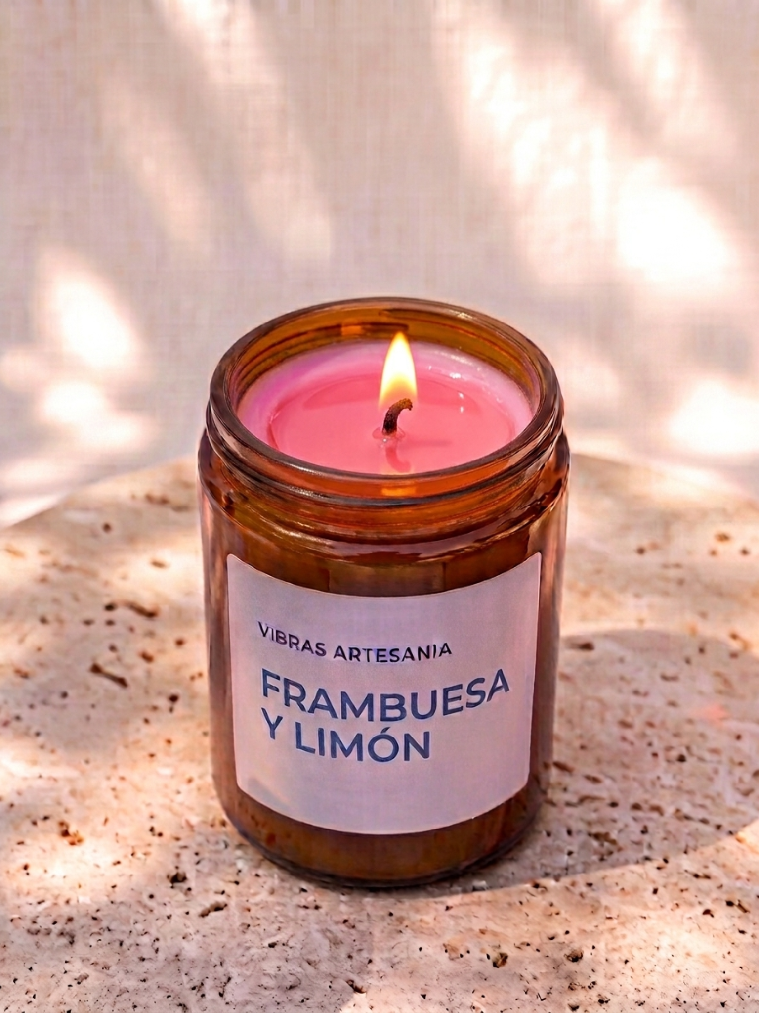 Vela frambuesa y limón